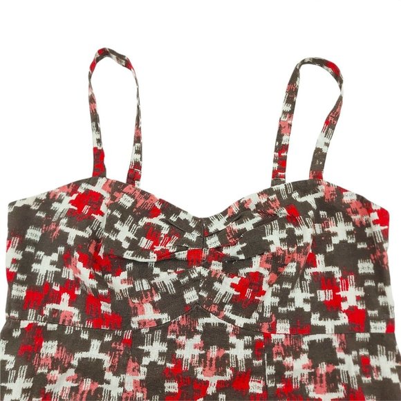 Patagonia Womens Sleeveless Top Size 2 Adjustable Strap Pleated Zip Brown - Picture 3 of 9